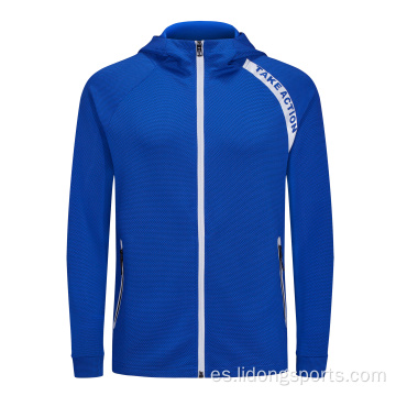 chaqueta de entrenamiento deportivo con capucha de capucha para mujer unisex de moda